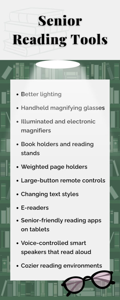 Elk Creek | Reading for the Elderly: How to Make It Easier Inforgraphic