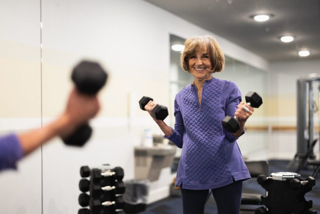 Civitas Senior Living | Senior woman weightlifting