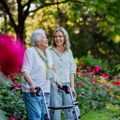 Civitas Senior Living | Assisted living senior outdoors