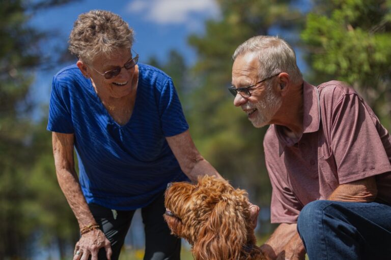 Alexis Pointe of Wimberley | Residents walking dog