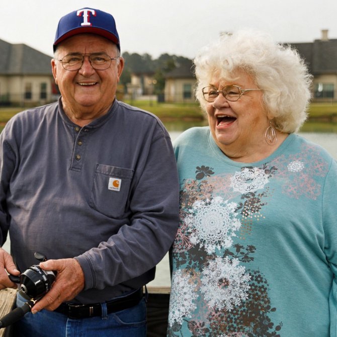 Arabella of Longview | Senior couple fishing on on the lake