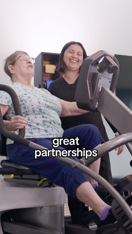 Ariel Pointe | Senior doing physical therapy