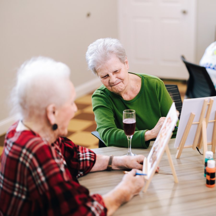 Seniors painting