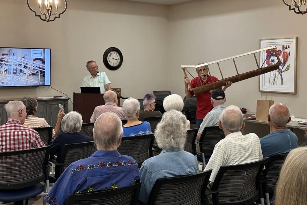 Senior Shares Homemade Airplanes | Legacy Oaks of Midlothian