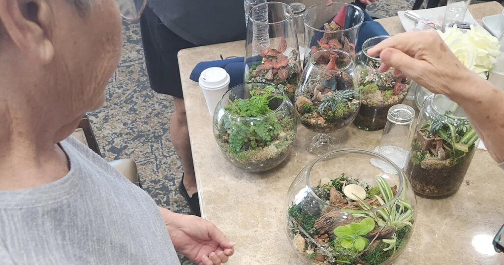 Ledgestone Residents Turn “Sticks and Rocks” Into Art