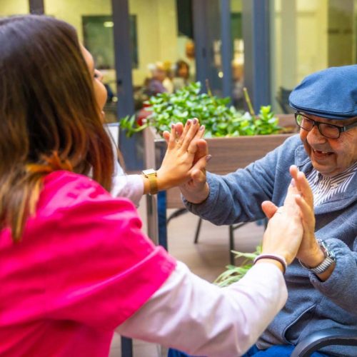 Civitas Senior Living | Senior man with caregiver