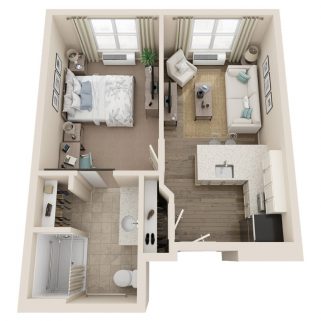 Bluffs of Flagstaff | Assisted Living Deluxe 1 Bedroom