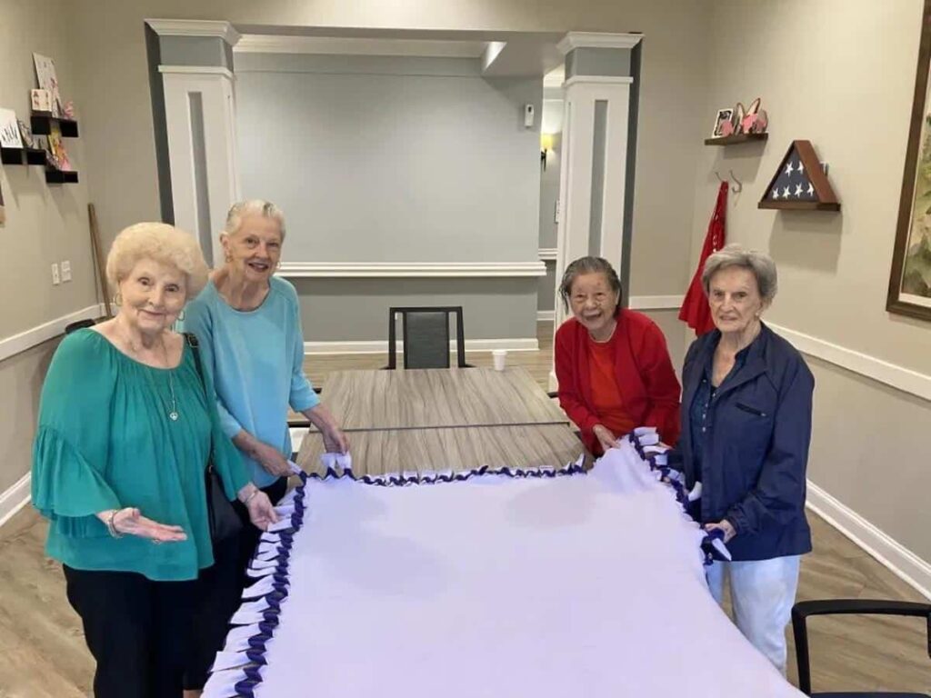 Residents Craft Blankets for Charity | The Hamptons of Tyler