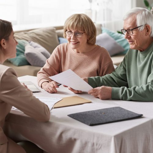 Civitas | Senior Couple Speaking To Representative