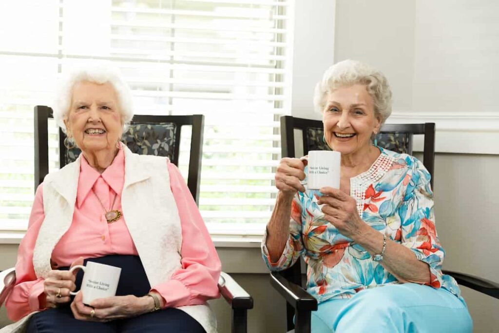 Civitas Senior Living | Two ladies drinking coffee