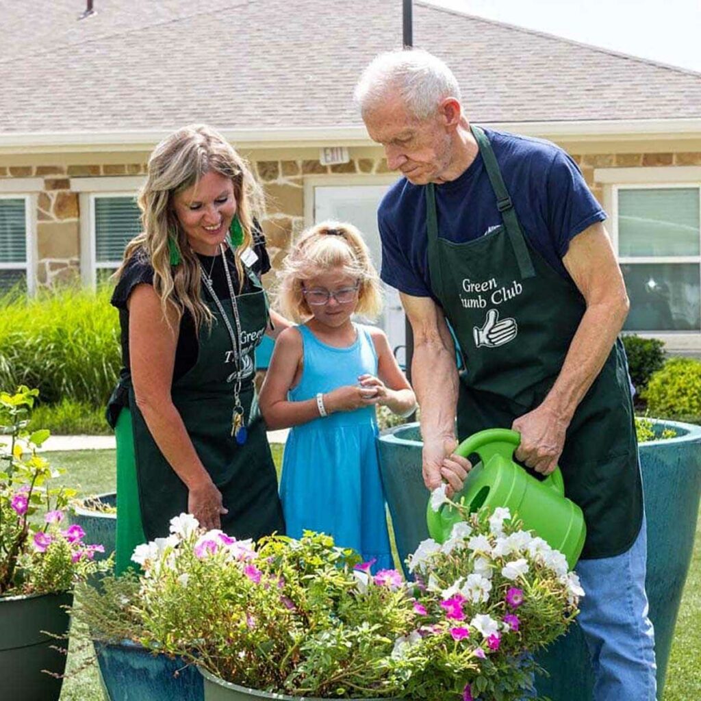 Long Creek | Memory care residents doing activities