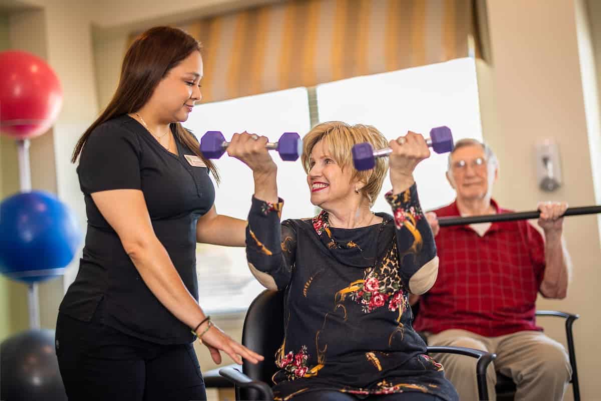 Civitas Senior Living | Seniors doing rehabilitation work