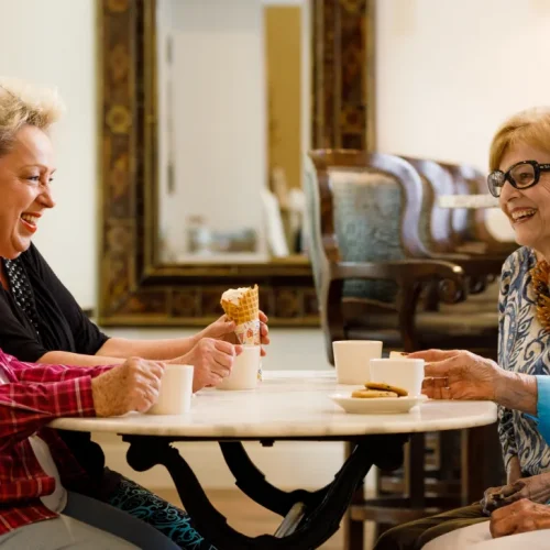 Civitas Senior Living | Residents having dessert together