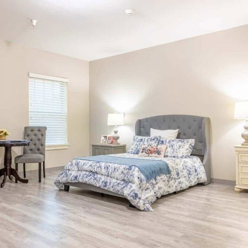The Avenues of Fort Bend | Senior apartment bedroom