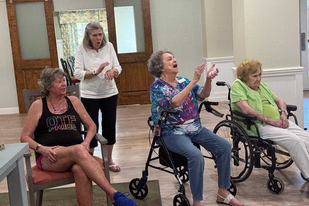 Residents Enjoy Indoor Cornhole Fun | Harvest of Roanoke