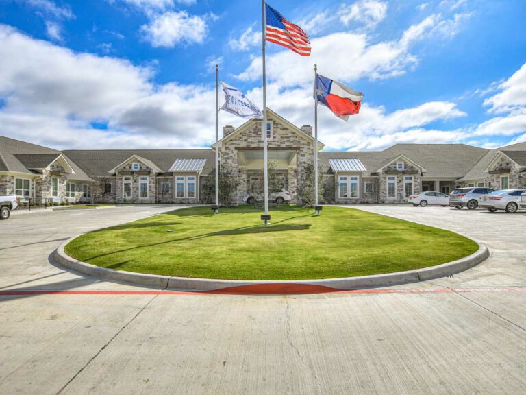 West Fork at Weatherford | Exterior front view of flags
