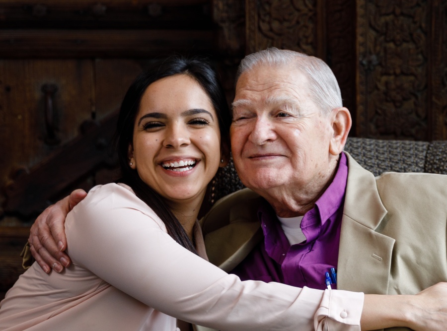West Fork at Weatherford | Senior hugging caretaker
