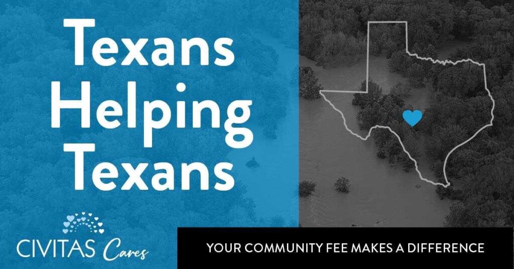 Civitas Donates Move-In Fees to Support Texas Flood Relief