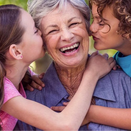 West Fork at Weatherford | Senior woman hugging grandkids