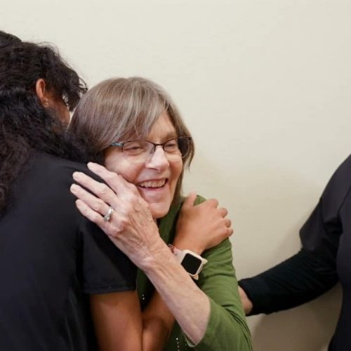West Fork at Weatherford | Senior hugging caretaker