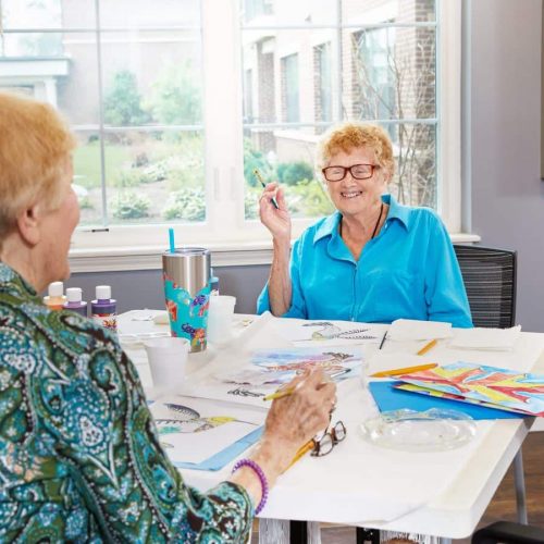 Civitas Senior Living | Seniors enjoying painting