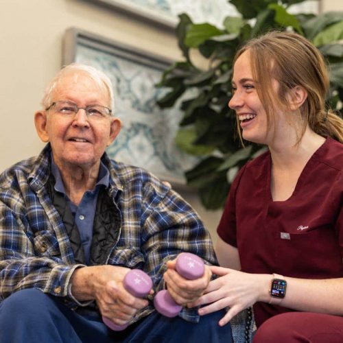 The Grand | Senior doing physical therapy